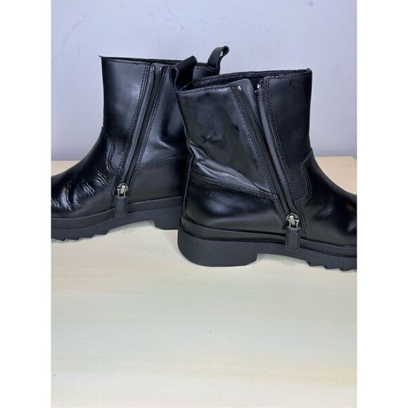 Eileen Fisher Women's Floyd Waterproof Side Zip Leather Rain Boots‎ Black Sz 5.5 - Picture 6 of 8